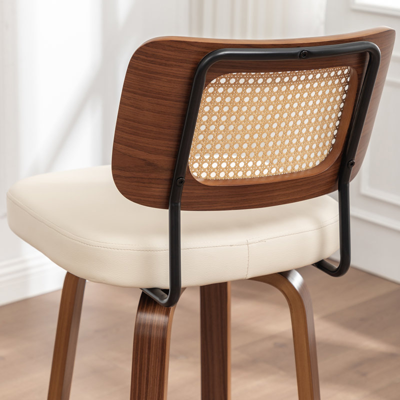 Swivel Bar Stool, Beige, Counter Stool (66.8cm Seat Height)