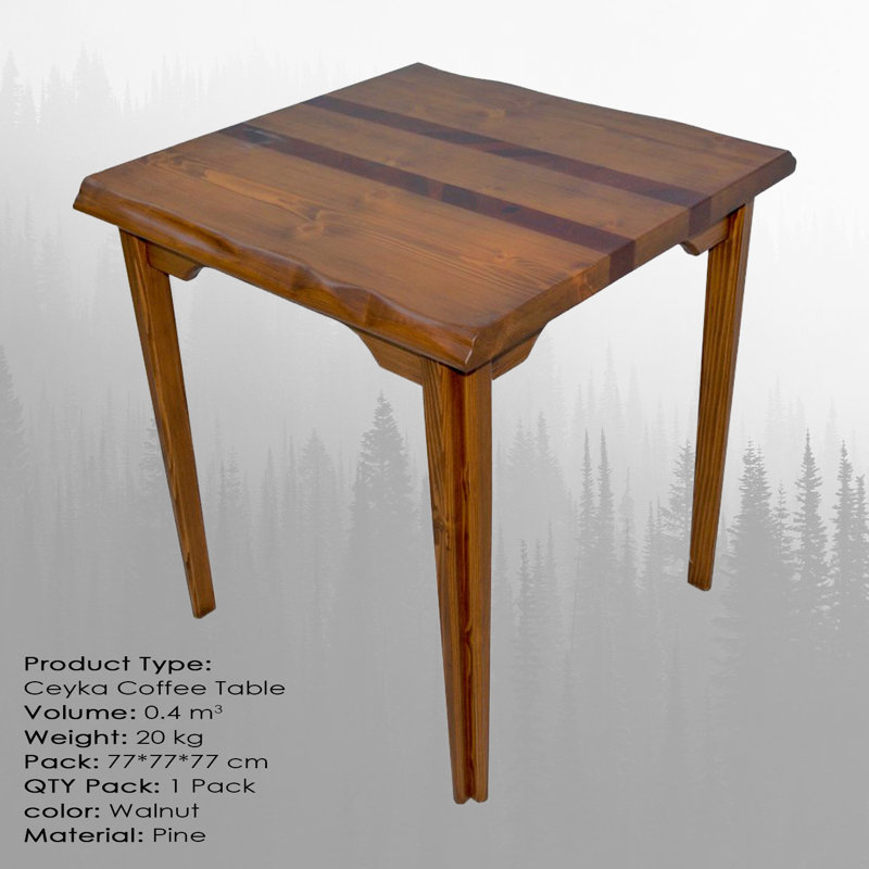 Table basse Haslett, H 29,53 po x L 29,53 po x l 29,53 po