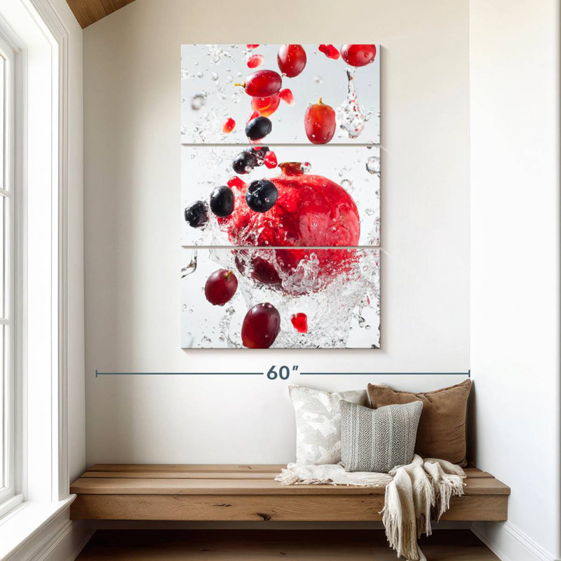 Yarlin Fruits Water Splash, 65" H x 42" W