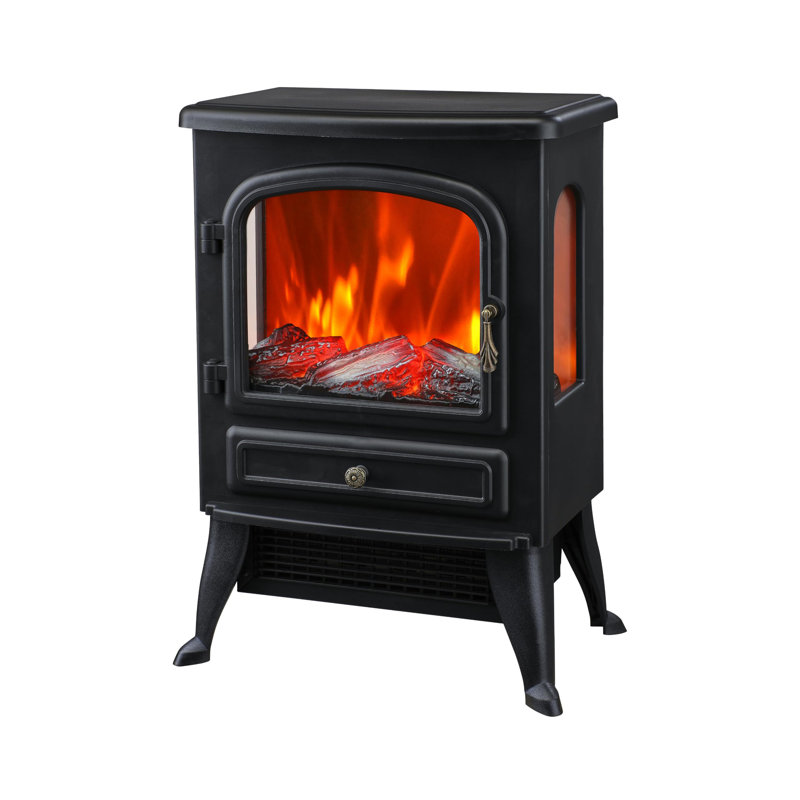London Boutique 36 cm W Black Electric Fireplace
