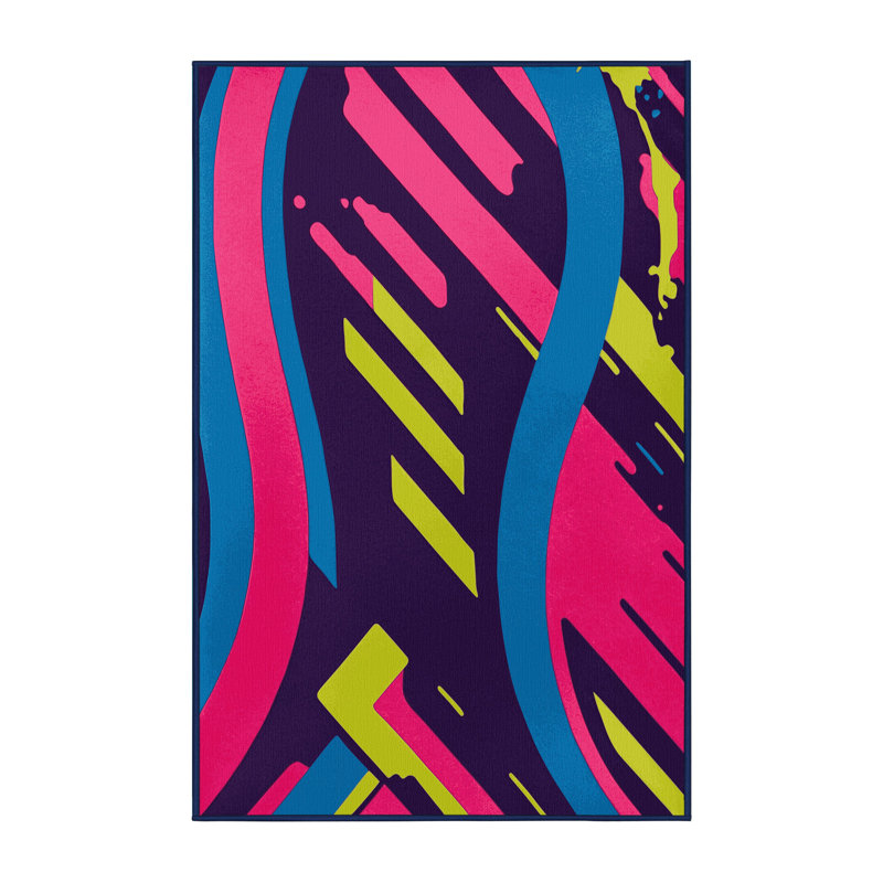 Vivid Oscillation Rug, Rectangle 3' x 5'