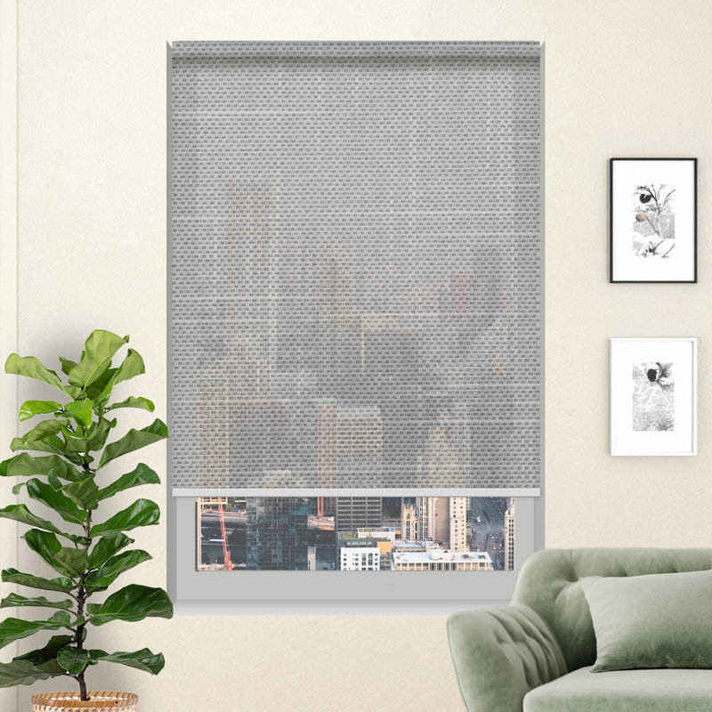 Abat-jour translucide en lin doux de qualité supérieure, 46"W x 48"L, Gris foncé