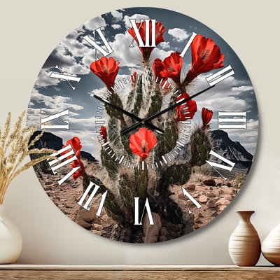 Horloge murale Western Desert Cactus Serenade