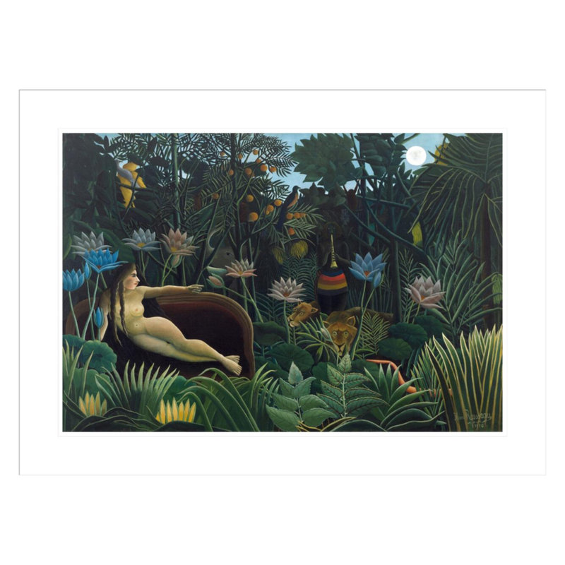 «The Dream» par Henri Rousseau - estampe numérique encadrée, H 22,12 po x l 29,5 po