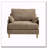Chenille Upholstered Convertible Chair-1369939313