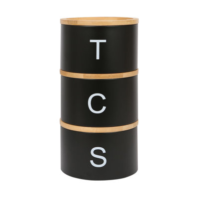 Harbour Housewares - Stacking Tea Coffee Sugar Canister Set