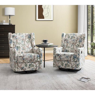 Antonanzas Floral Manual Swivel Rocker Recliner