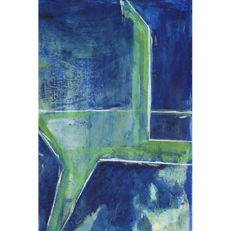 Geometric in Cool VIII 1 Piece Wrapped Canvas Painting, 46cm H x 30cm W