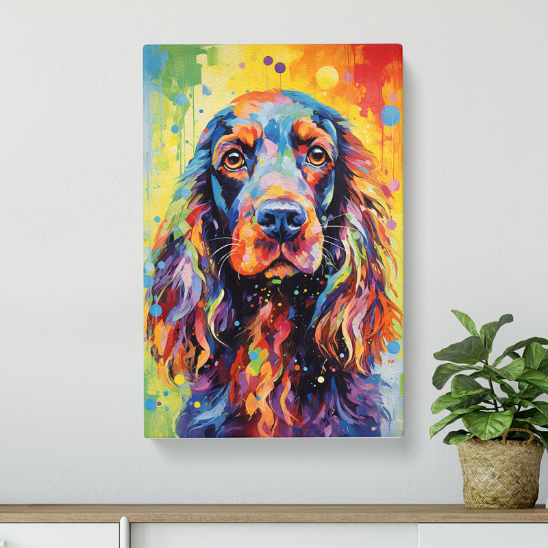 Cocker Spaniel Impressionism - Single Picture Frame Print, 76cm H x 50cm W x 3cm D