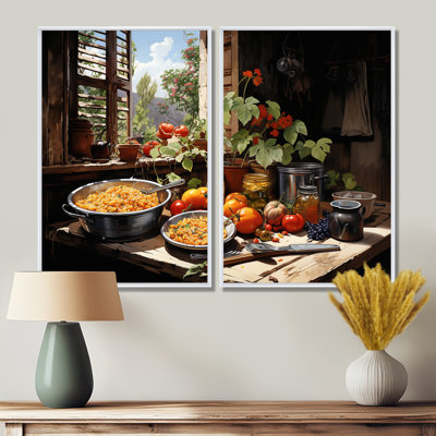 Cuban Cuisine Flavourful III - Large Cuba, impression d'art sur toile, ensemble de 2