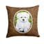 Coussin décoratif intérieur / extérieur brun Bichon Frise Bichon Frise