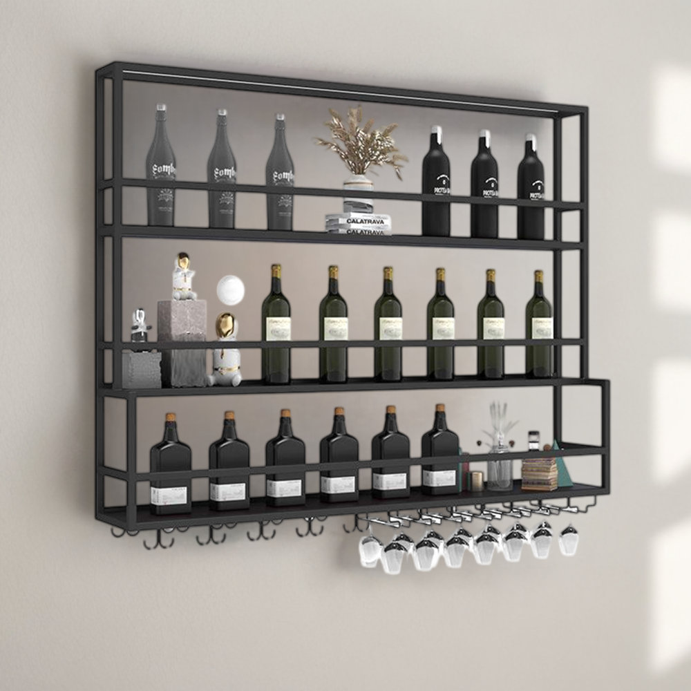 Brayden Studio® Creative wall-mounted bar shelving. | Wayfair