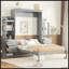 Lit escamotable double pleine grandeur avec tablettes