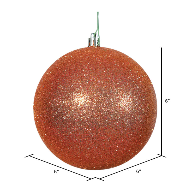 Ornement boule des Fêtes, 6'' H x 6'' W x 6'' D, Burnished, 4