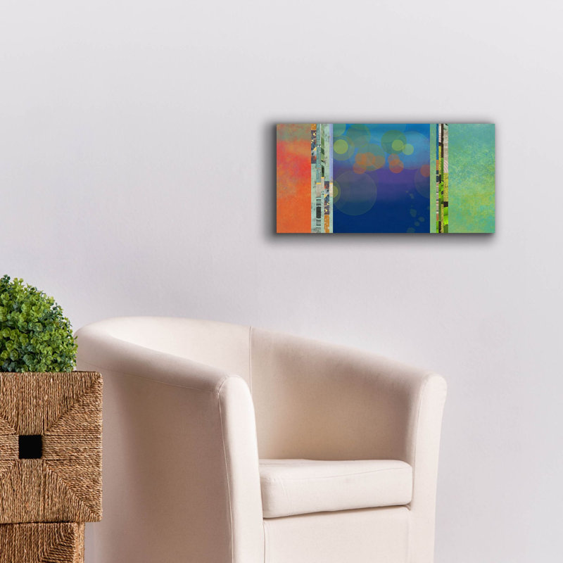 «Nighttime Two» par Jan Weiss, art mural sur toile, H 12 po x l 24 po x P 0,75 po