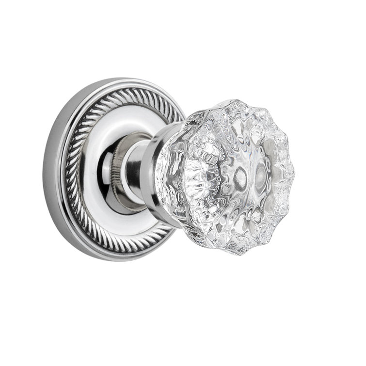 Rope Rosette with Crystal Door Knob
