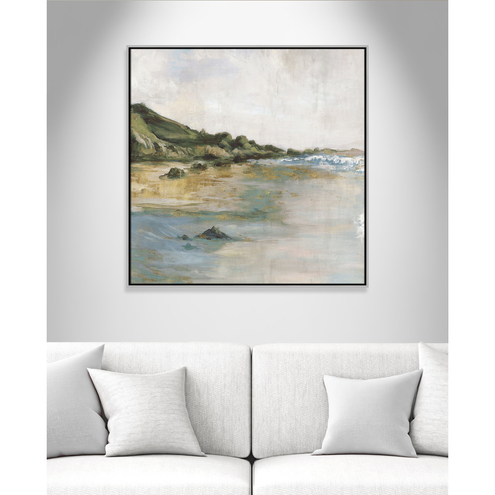 Cordoba "Tide's Edge" Print, 37.5" H x 37.5" W, Silver