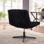 Fauteuil de bureau noir, pivotant et réglable, siège large, coiffeuse-119389179