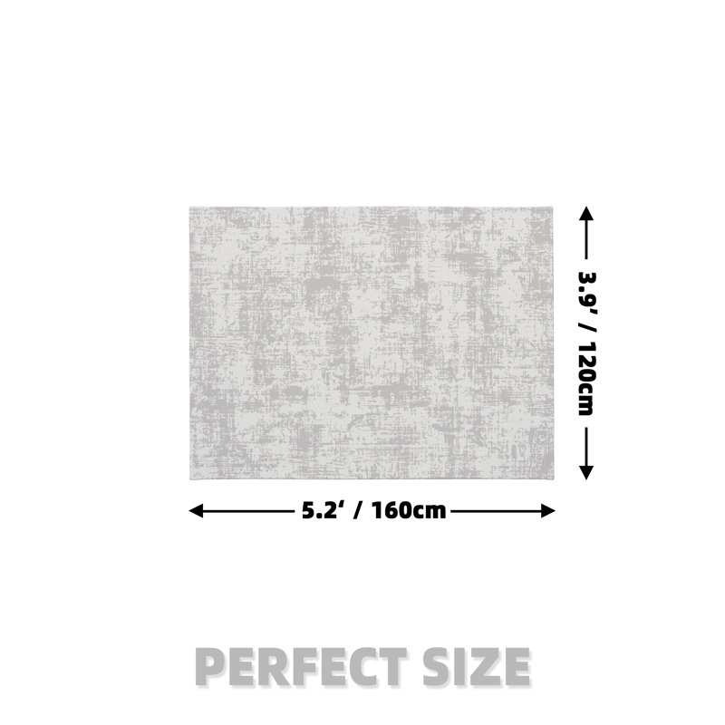 Tapis rectangulaire Shayni avec envers antidérapant, Rectangle 3 pi 11 po x 5 pi 3 po