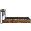 Tête de lit grand avec rangement, avec port de charge, 4 tiroirs, lumières à DEL, rangement pour lit brun et gris, option, espace de tiroir, colorway-121015980