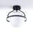 11.2" W 1-Light Frosted Glass Sphere Semi Flush Mount -137798846