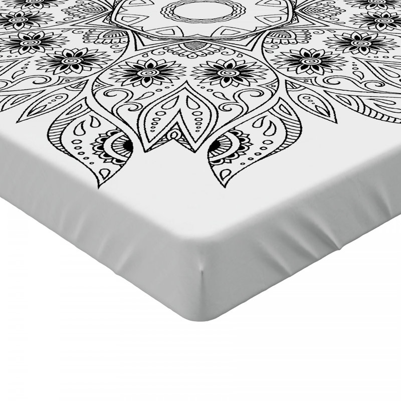 Microfiber Floral Fitted Sheet, Full Fitted Sheet