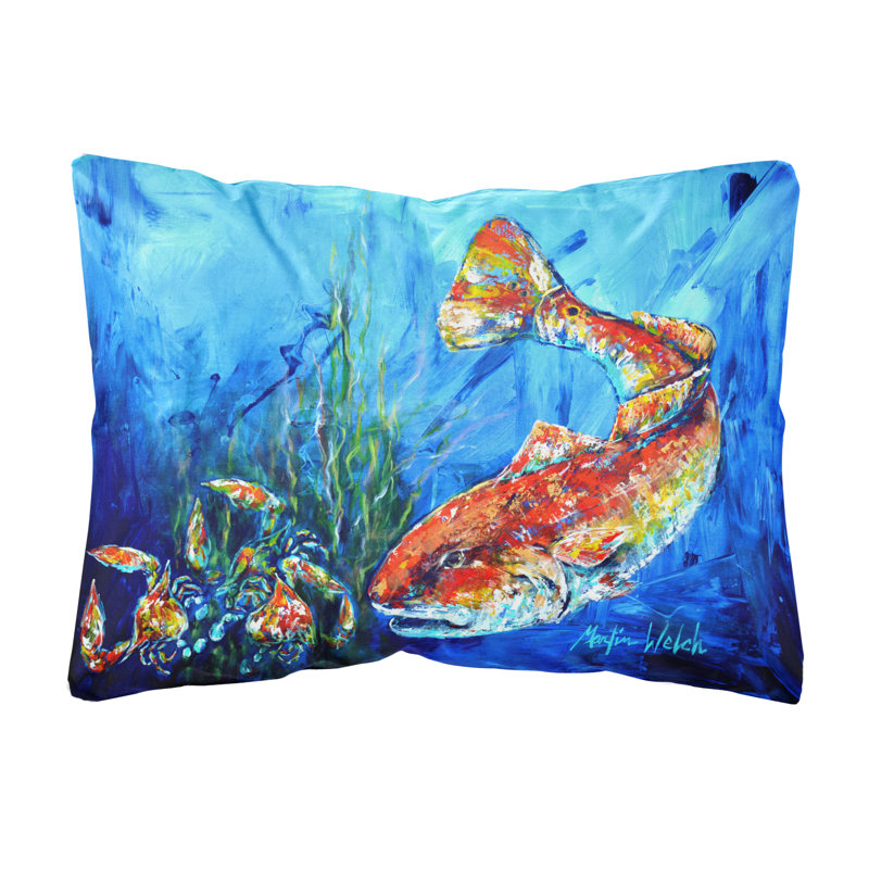  Coussin décoratif en tissu Scattered Fish