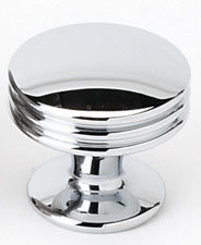 Mushroom Knob, Polished Nickel, 1" H x 1" W x 0.75" D