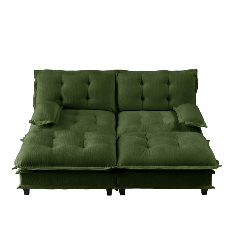 Canapé moderne avec 2 repose-pieds pour espaces de vie