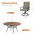  8-Person Patio Dining Set with 60" Round Dining Table and 8 Padded Textilene Swivel Chairs-380293331
