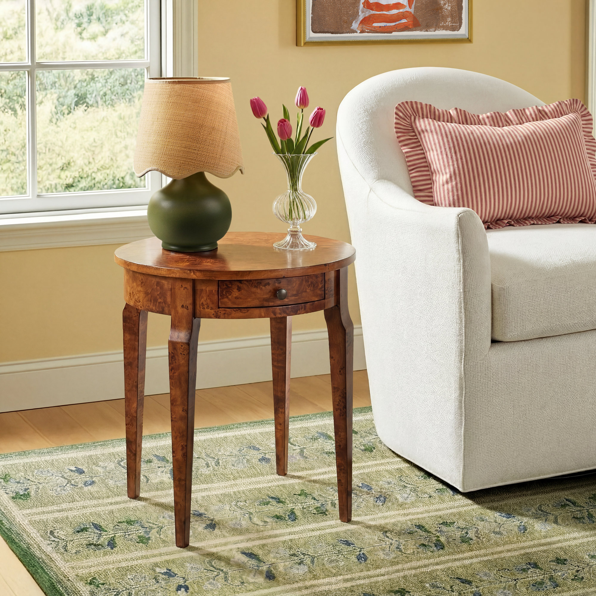 Amberwood End Table with Storage, Honey 