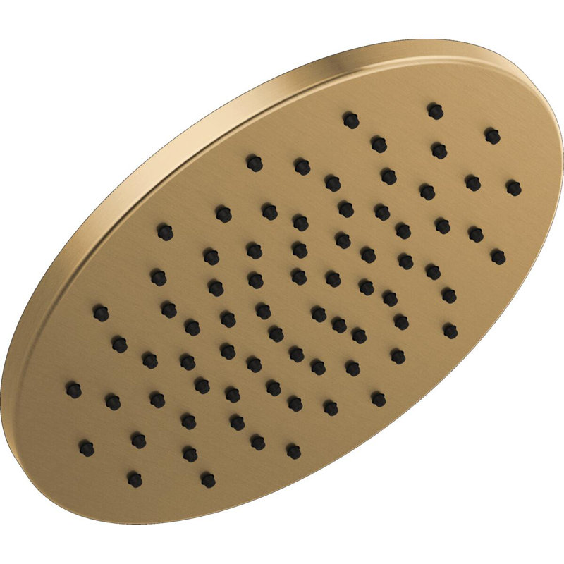 Rain Fixed Shower Head with H2Okinetic Technology, Lumicoat Champagne Bronze