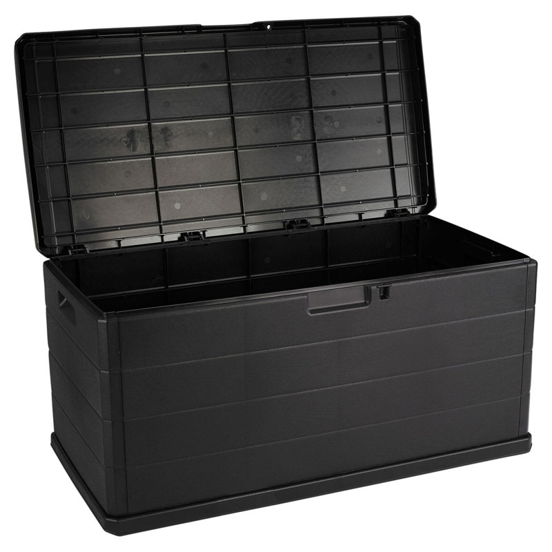 WFX Utility 118cm W 350L Water Resistant Plastic Lockable Deck Box in Black