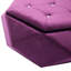 Rangement en velours mauve à motif de losanges, siège pratique et confortable pour le vestiaire, velours de L 34 po x l 30,5 po et H 13,5 po, siège, rangement spacieux, chambre à coucher, pièce-1448491635