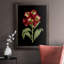Fleurs cramoisies sur fond noir (A) III - Impression sur toile encadrée-73987194
