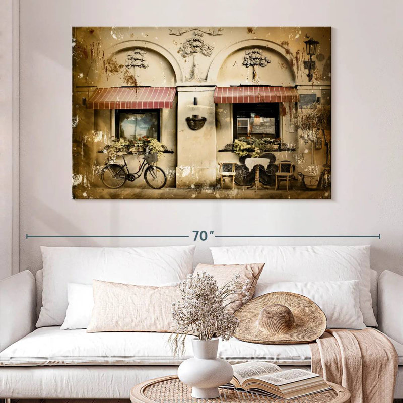 Ravi Old Italian Cafe, 34" H x 51" W