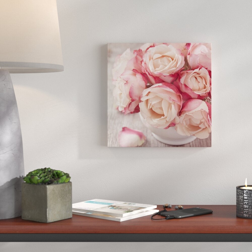 Glasbild Vintage Roses I, Kunstdruck