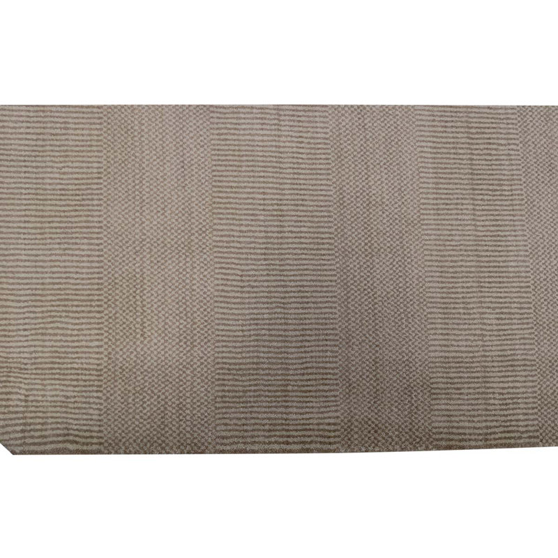 Wool Striped Area Rug in Gray