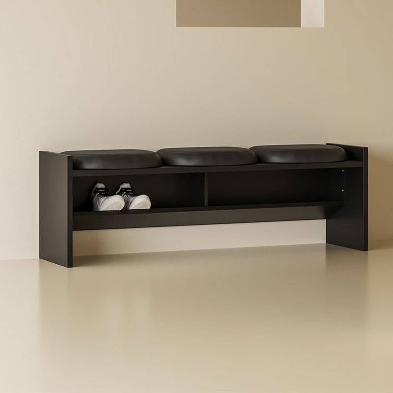 Black Upholstered Bench