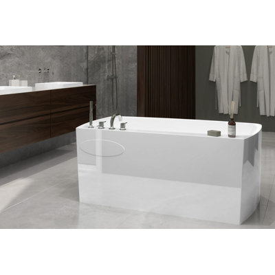 Lab 59.5'' L Freestanding Soaking Bathtub