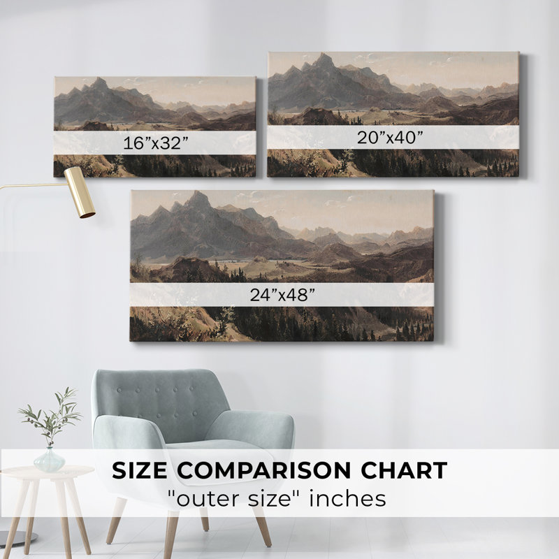 Série paysage - DMC - Toile tendue avec châssis - Prêt à accrocher, H 16 po x l 32 po