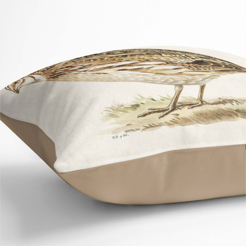 Square Throw Cushion, Stone, 40cm H x 40cm W x 15cm D