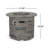Outdoor 32" Round Mgo Propane Fire Pit, Grey Top - 40,000 BTU