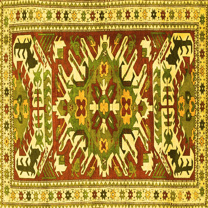 Washable Oriental Indoor Rug, Square 8'