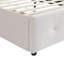Upholstered European Single Metal Drawers Bed