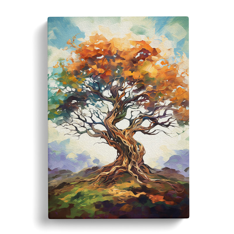 Oak Tree Gestural - Print, 60cm H x 40cm W x 3cm D