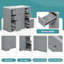 Base de meuble-lavabo gris 36 po avec 1 armoire et 6 tiroirs | Idée cadeau