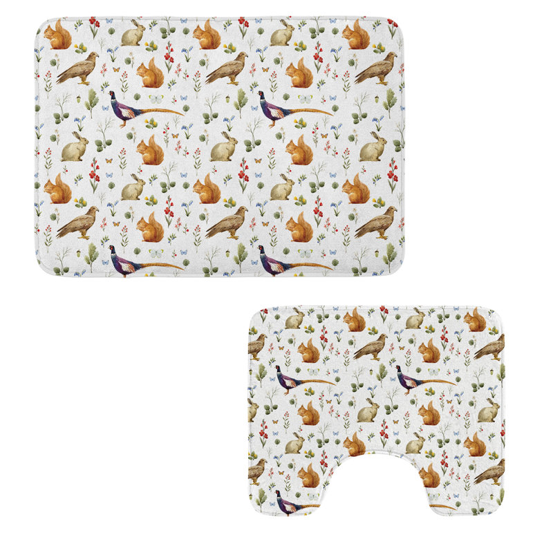 Ensemble de tapis de salle de bain Squirrel 2 pièces