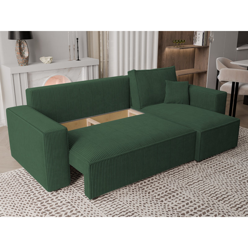 Sahur 4 Seater Sofa Bed, Dark Green