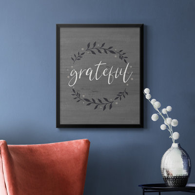 Grateful Wreath Premium Framed Canvas - Ready to Hang